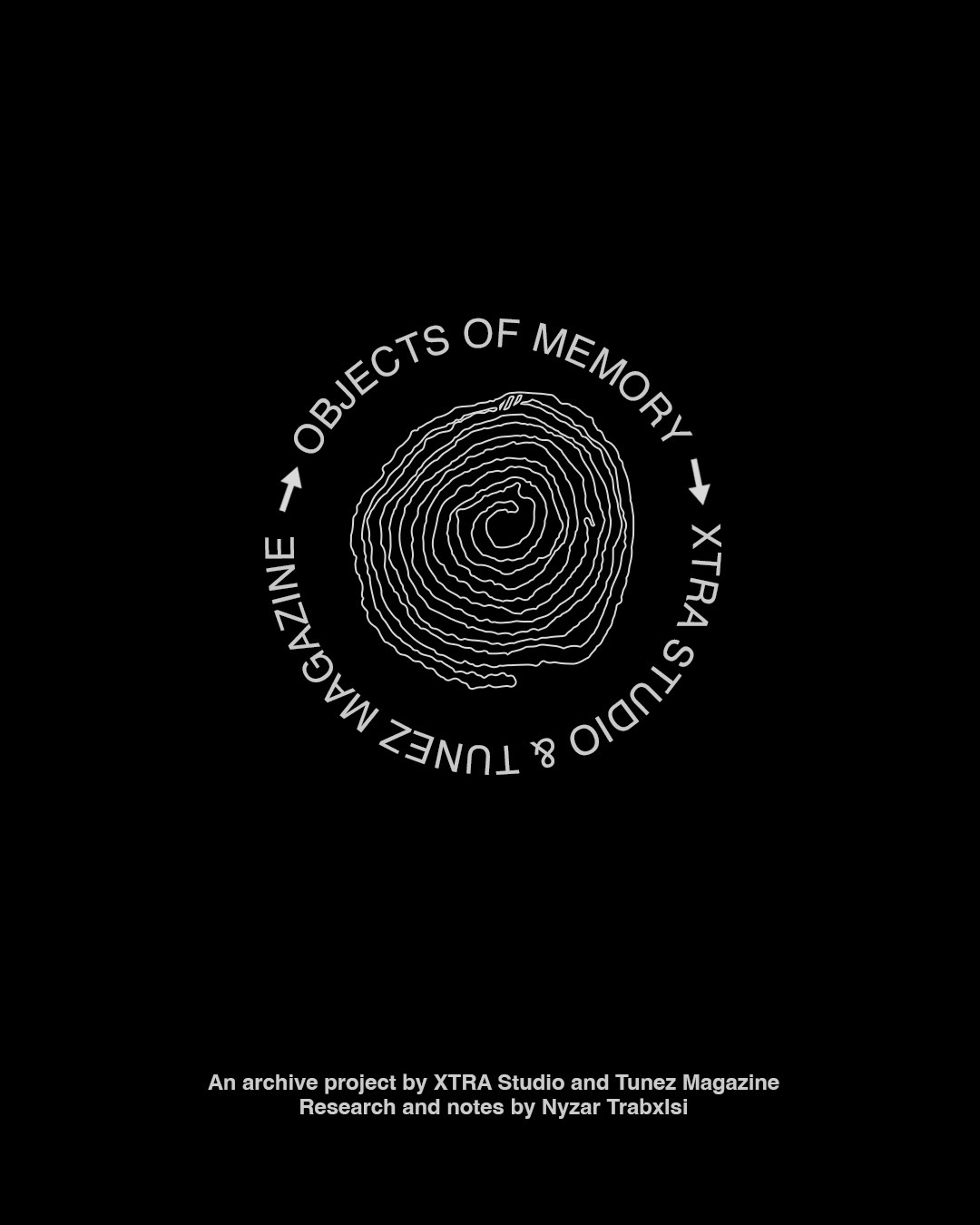 Objects of Memory poster, an archive project by XTRA Studio and Tunez Magazine